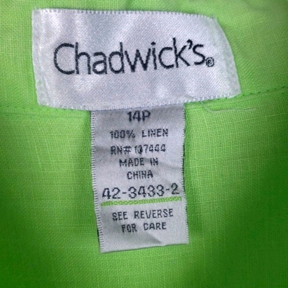 Chadwick's linen blouse. size 14p - Picture 2 of 4